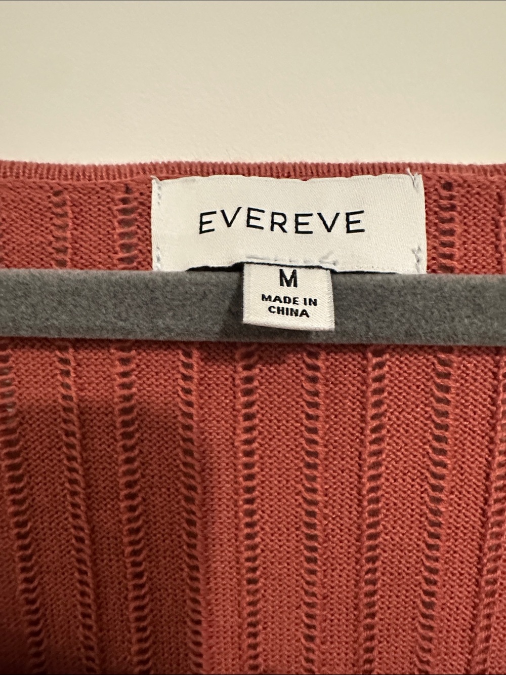 Evereve Rust Ribbed Scoop Neck Pullover - Picture 2 of 4